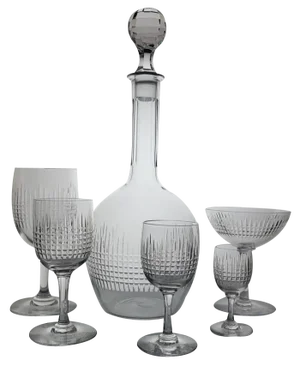 Baccarat Crystal Glass Service Nancy Model, 1920s, Set of 31