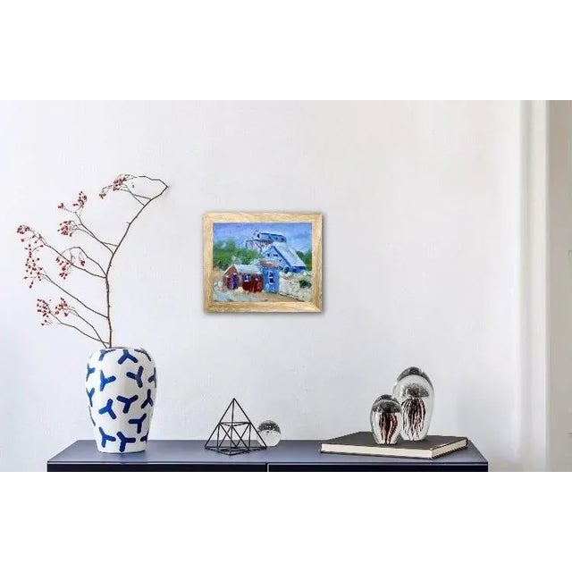 Contemporary Nevada Ghost Town, Impressionist Style Landscape Oil Painting For Sale - Image 3 of 9