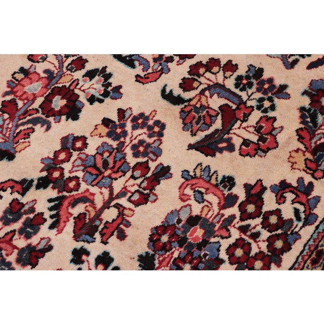 Boho Chic Persian Beige/Red Wool Rug - 6'2'' X 8'8'' For Sale In New York - Image 6 of 10