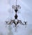 1950s Decorative Black and Bronze Chandelier For Sale - Image 10 of 10