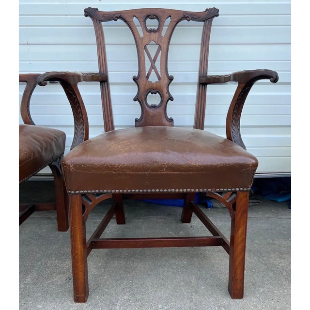 Very Fine Set of Ten 18th Century Irish Chippendale Mahogany Dining Chairs For Sale - Image 11 of 12