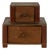 A Diminutive Art Deco Period Wood Double Level Drawer Cabinet for Nicknacks For Sale