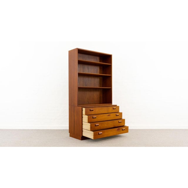 Mid century borge mogensen cabinet element made of teak, consisting of the chest of drawers and set up shelves. Stamped...