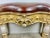 Neoclassical Italian Painted and Parcel Gilt Leather Bench For Sale - Image 3 of 14
