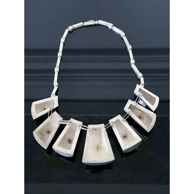 Modern Sculptural Sterling Silver Necklace Graziella Laffi For Sale - Image 12 of 14