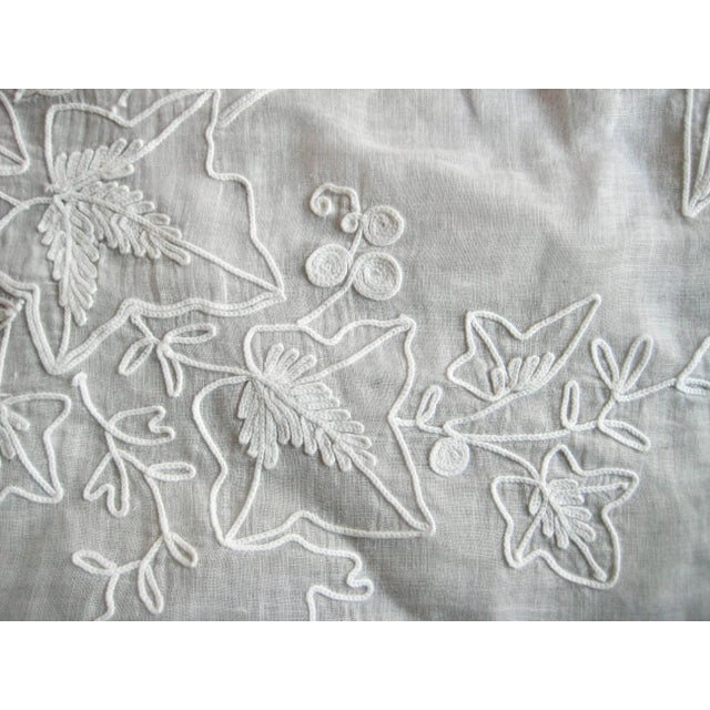 French Embroidered Curtain Sheer Antique Cornely 19 Century For Sale - Image 14 of 14