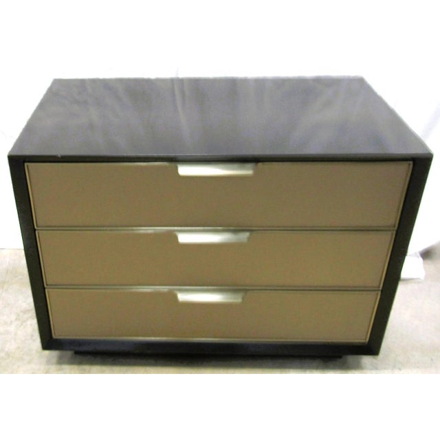 New Caracole Mid-Century Modern Inspired Triple Wrap Nightstand CLA-020-062 A brilliant bedside companion, this clean-...