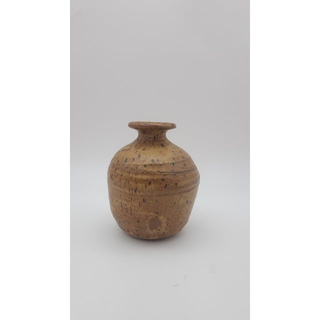 Vintage Studio Pottery Speckled Glaze Bud Vase For Sale In Philadelphia - Image 6 of 8