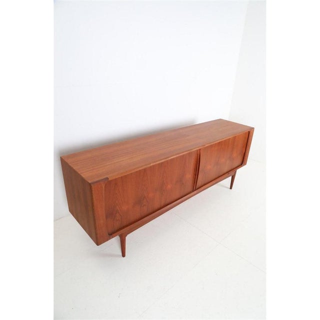 Mid-Century Modern Danish Teak Sideboard with Roll-Up Doors from Bernhard Pedersen & Søn, 1960s For Sale - Image 6 of 18