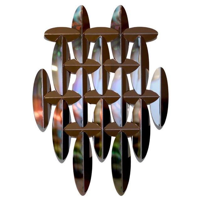 Large Wall Mirror in Polished Aluminum by Martens & Visser For Sale - Image 6 of 6