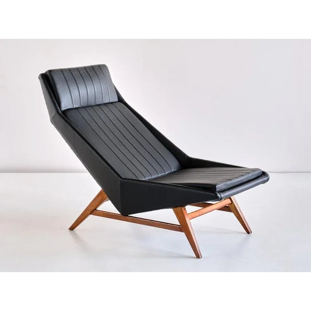 Lounge Chair in Leather and Beech by Svante Skogh for AB Hjertquist & Co, Sweden, 1955 For Sale - Image 12 of 12