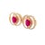 Diamond Ruby Stud Earrings 14 Karat Yellow Gold 2.41 TCW Certified For Sale - Image 15 of 17