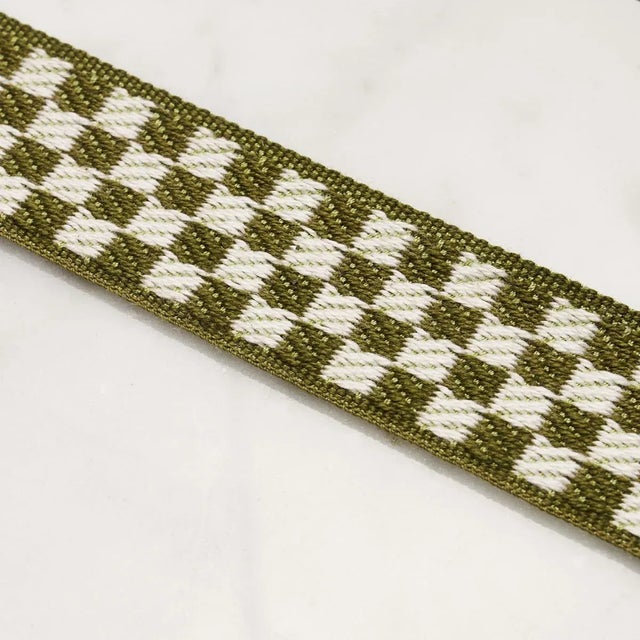 Traditional Sample - Schumacher Zee Tape Narrow, Olive For Sale - Image 3 of 4