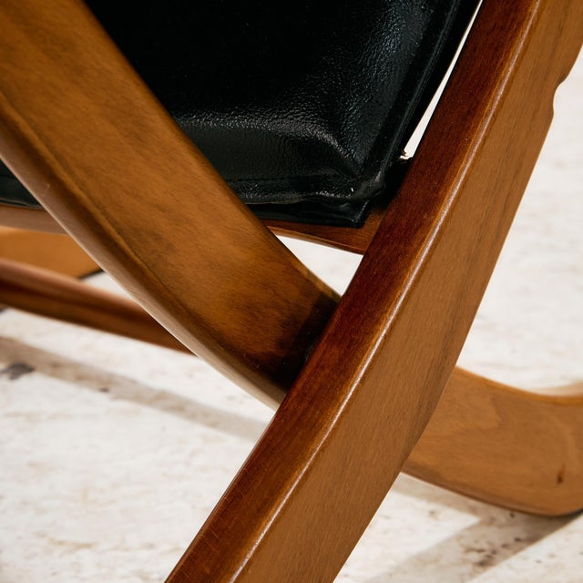 Lounge Chair in Beech with Leather Upholstery For Sale - Image 17 of 18