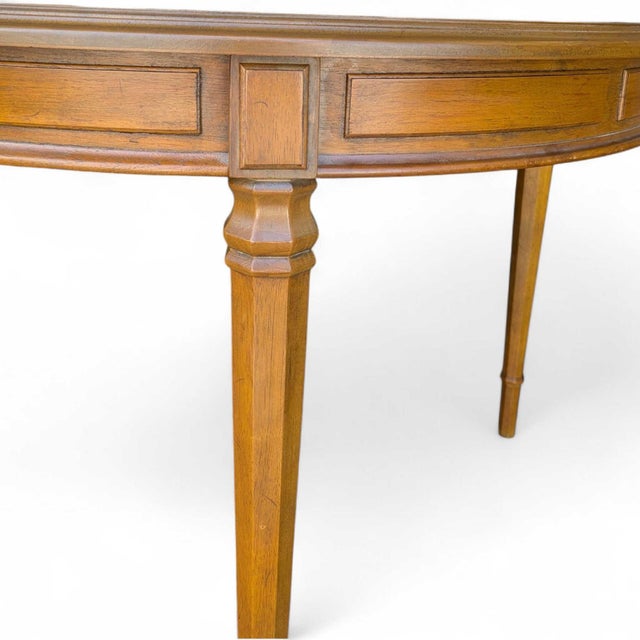 1960s Drexel Esperanto Walnut Oval Extension Dining Table With Two Leaves For Sale - Image 14 of 18