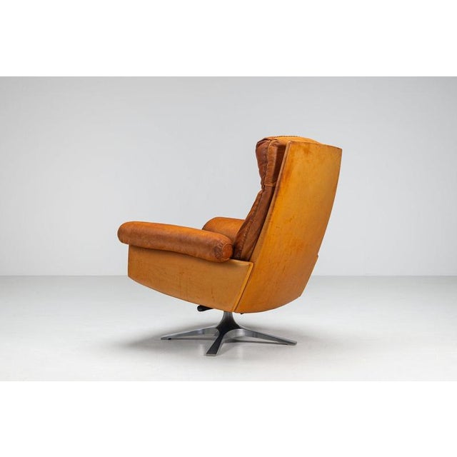 1970s Vintage DS-31 High-Back Lounge Chair in Naturel Leather from de Sede, 1970 For Sale - Image 5 of 18