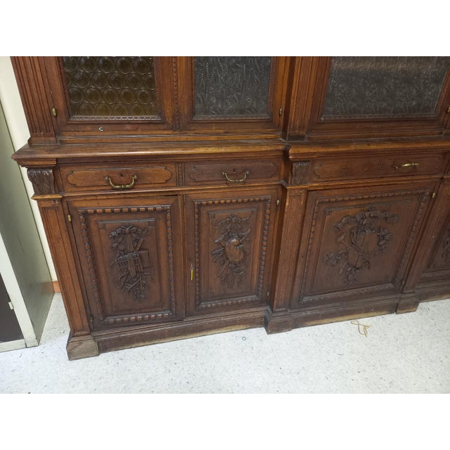 Monumental Glass Library in Oak For Sale - Image 16 of 18