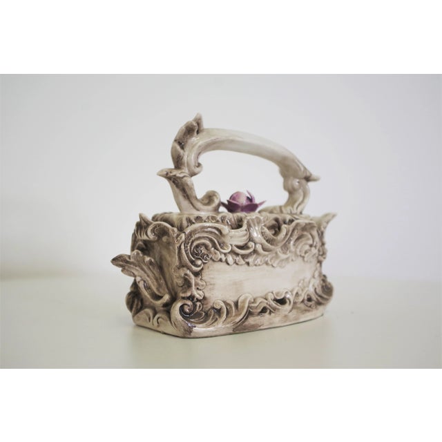 Ceramic Clothes Iron from Capodimonte, 1960s For Sale - Image 3 of 12