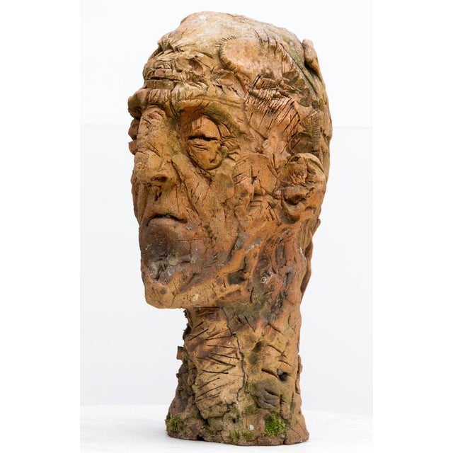This large ceramic head sculpture, Testa nº 10, is part of the Testas series, a body of expressionist ceramic heads...