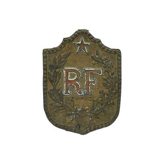 Antique Republic of France Flag Holder For Sale