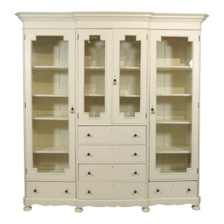 19th Century English Breakfront Cabinet For Sale