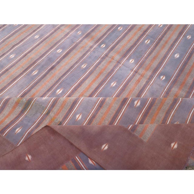 Textile Galerie Shabab Collection Mid-20th Century Indian Flatweave Dhurrie Carpet For Sale - Image 7 of 7