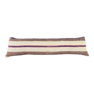 Turkish Hemp Pillow Cushion Natural Beige Brown Cushion Cover 12x46 For Sale