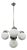 Czech Art Deco Chandelier with Four Opaline Glass Shades, 1930s For Sale