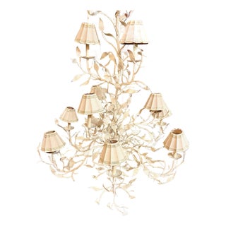 Wrought Iron Tree Branch Chandelier C. 1960-1970 For Sale
