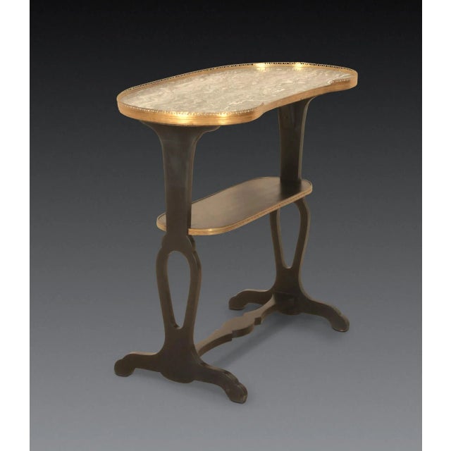 Kidney-Shaped Table with Marble Top, 1890s For Sale - Image 14 of 14