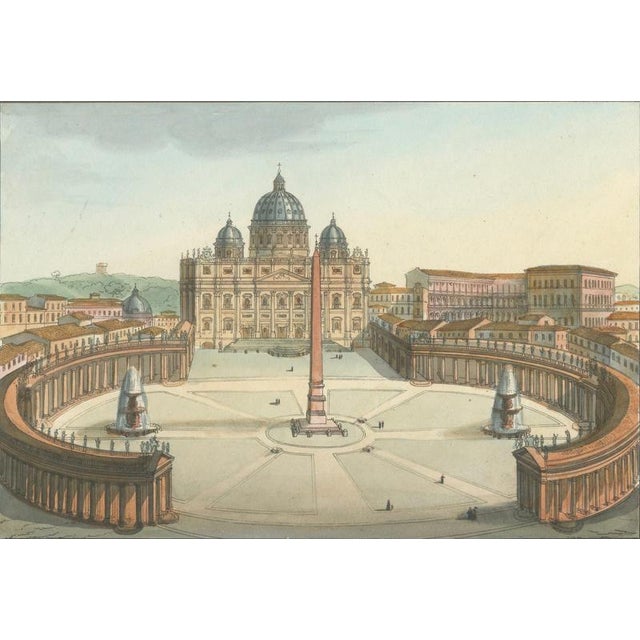 Paper Piazza Di S. Pietro, 1840s, Paper For Sale - Image 7 of 9