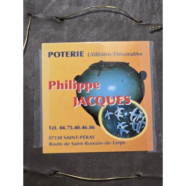 Vintage MCM Philippe Jacques French Ceramic Abstract Wall Plaque Sculpture For Sale In Baltimore - Image 6 of 14