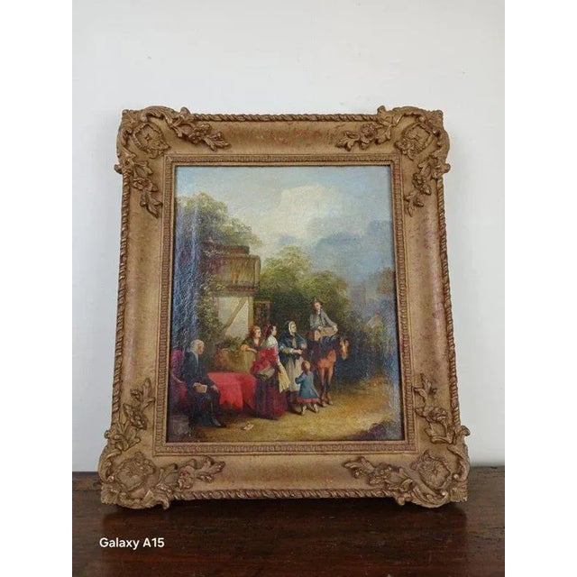 Bouchier, Lively Bourgeois Scene, Oil on Panel, Framed For Sale - Image 9 of 9