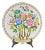 Chinoiserie Floral Charger With Stand For Sale