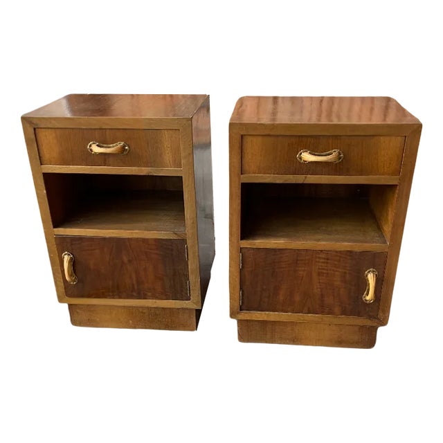 Art Deco Italian Nightstands, 1930s, Set of 2 For Sale