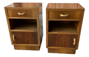 Art Deco Italian Nightstands, 1930s, Set of 2