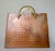 Vintage C.1950's Hollywood Regency Hammered Copper & Polished Brass Magazine Holder For Sale In West Palm - Image 6 of 13