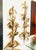 Rare Vintage Italian Gold Gilded Corn Husk Sconces. These exquisite sconces feature intricately crafted corn husk designs...