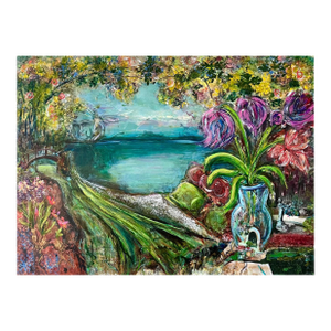 Water Under the Bridge (Large Contemporary Painting), Christine Ilewski-Huelsmann