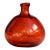 Vintage Spanish Amber Recycled Glass Demijohn Vase – Handcrafted Tangerine Art Glass Vessel For Sale