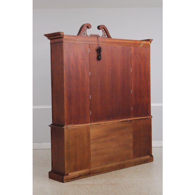 Councill Craftsmen Flame Mahogany 4 Door Breakfront Bookcase For Sale - Image 15 of 16