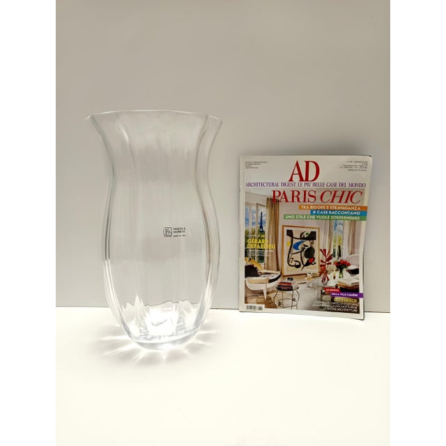 Postmodern Transparent Murano Glass Vase by Moretti and Nason, Italy, 1990s For Sale - Image 3 of 10