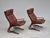 Brown Vintage Scandinavian Lounge Chair in Leather, 1970s For Sale - Image 8 of 18