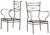 A striking pair of Argentine Neoclassical style bronze-mounted iron open armchairs, attributed to Comte, circa 1940....