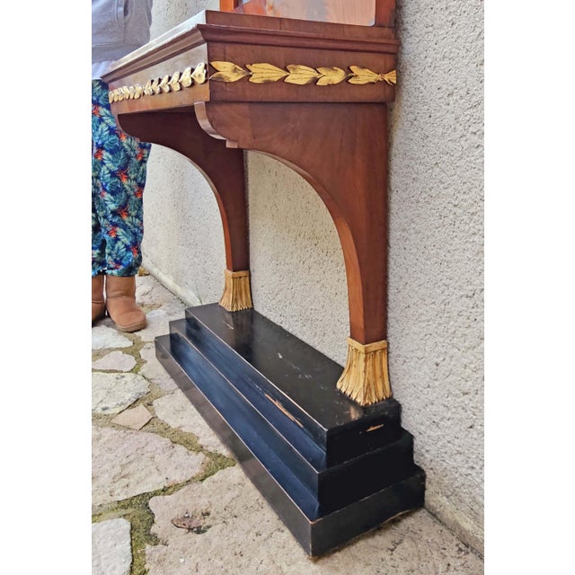 Console Table in Walnut and Golden Wood, 1850, Set of 2 For Sale - Image 16 of 18