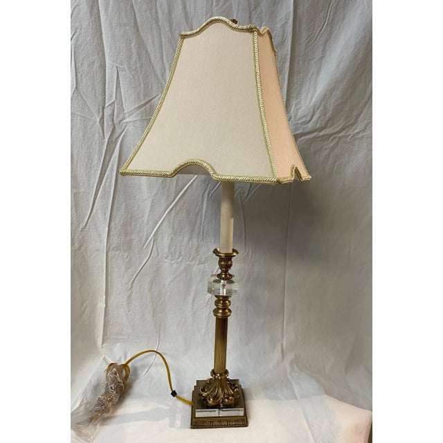and John Richard Metal and Glass Table Lamp. For Sale - Image 13 of 13