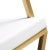 Metal Director White Vegan Leather & Gold Steel Bar Stool For Sale - Image 7 of 10