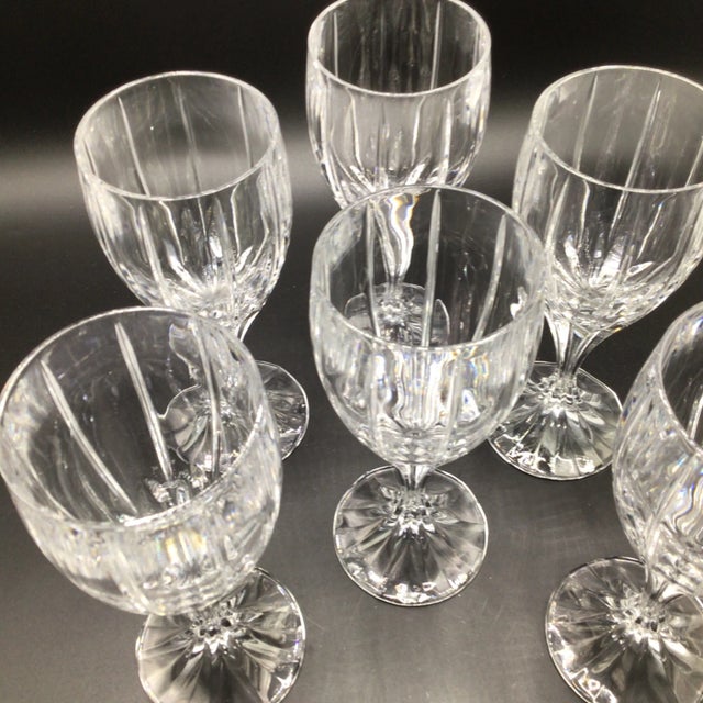 Vintage Crystal Mikasa Berkeley Water Goblets-Set of 6 For Sale - Image 11 of 12