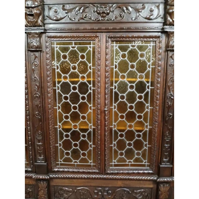 Renaissance Walnut Bookcase, 1850s For Sale - Image 5 of 9