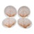 Vintage MCM Fitz Floyd Monotone Shell Orange Plates - Set 4 For Sale